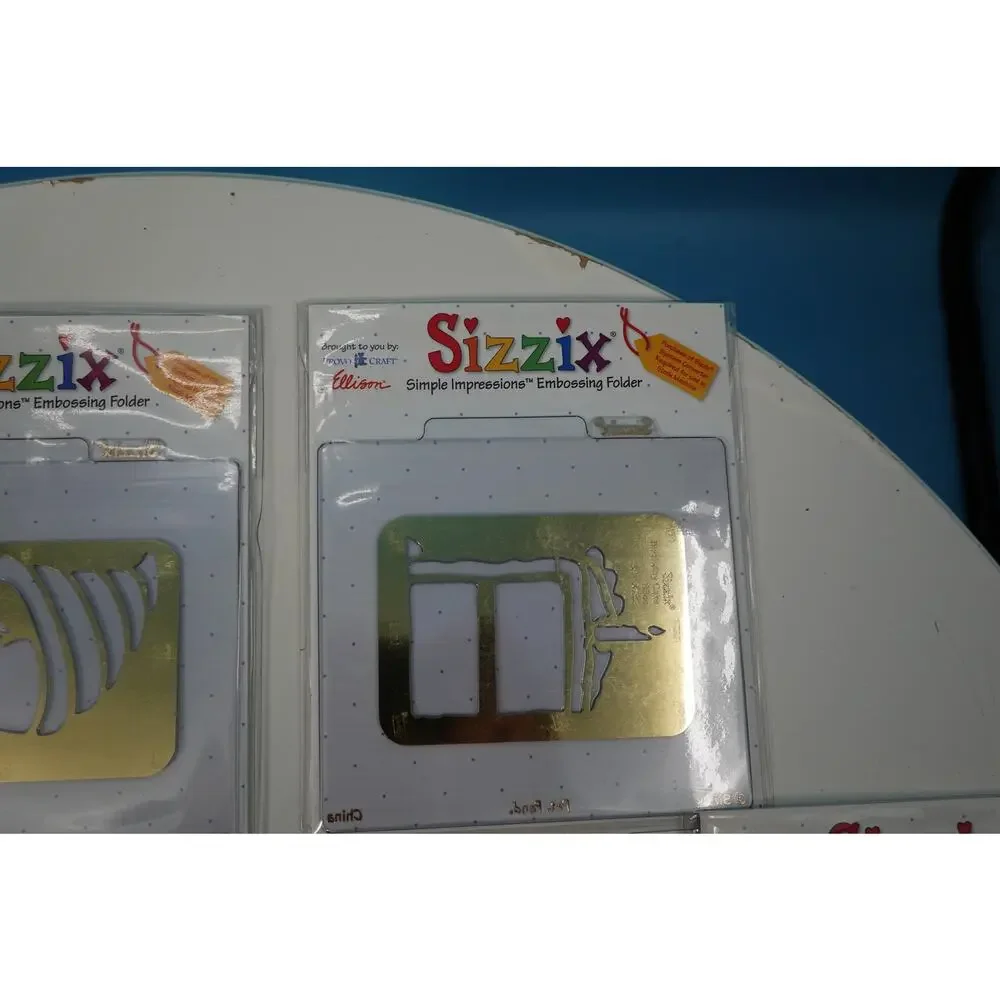 Lot of 11 Sizzix Simple Impressions Embossing Folder